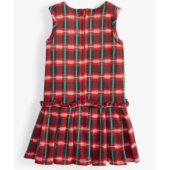 NEW! Disney Plaid Holiday Christmas Minnie Mouse Pleated Dress Red Green SZ 6 - Picture 2 of 10